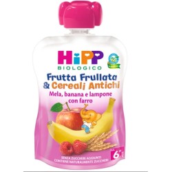 Peso netto 90 g Hipp Italia Hipp Bio Frutta Frullata&cereali Antichi Mela Banana Lampone Farro