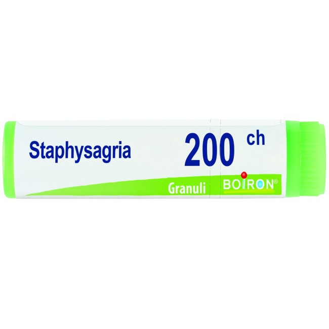 Contenitore monodose da 1g di globuli. Formato monouso. Altissima potenza 200CH Boiron Staphysagria