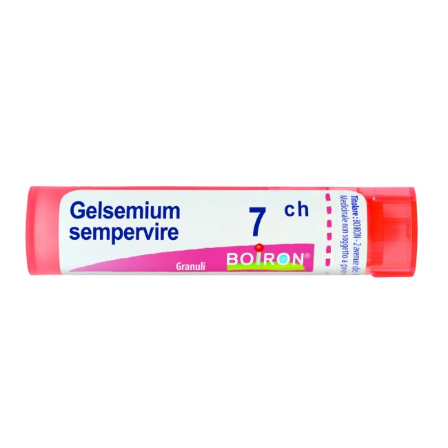 Contenitore multidose da 4g, circa 80 granuli. Tappo dosatore integrato.Boiron Gelsemium Sem Boi 7ch