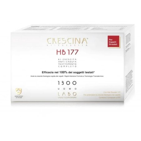 Labo Crescina Ri Crescita Hb177 1300 Uomo Tc 20 + 20 Fiale 3,5 Ml