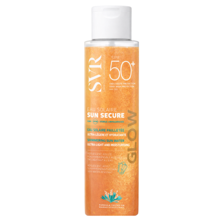 Laboratoire Svr Sun Secure Eau Solaire Glow Spf50+ Acqua Solare Brillantini Ultra Leggera E Idratante 100 Ml