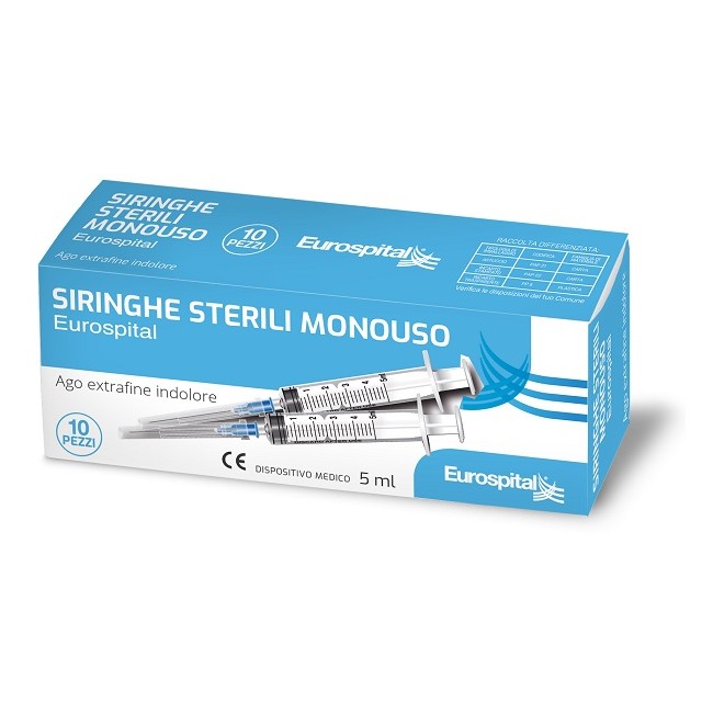 Siringa Sterile Monouso Eurospital 5 Ml 10 Pezzi