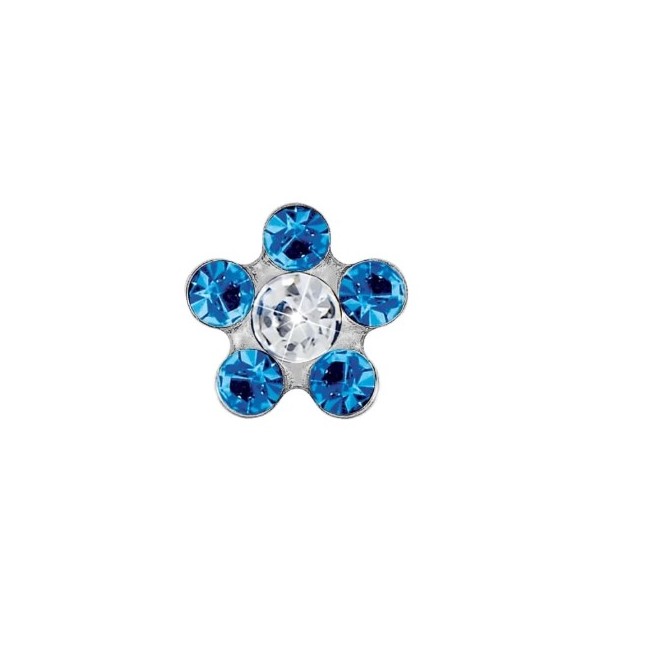 Mast Industria Italiana Pre Orecchino Fiore 6mm Zaffiro/p