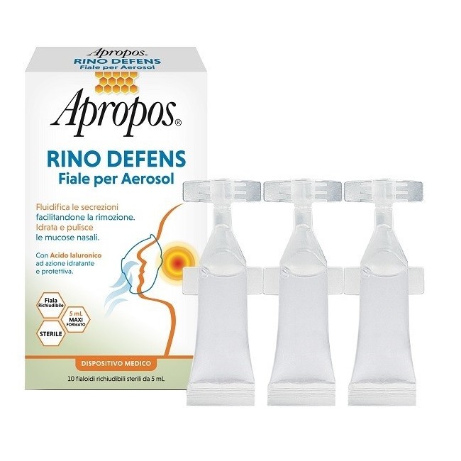 Desa Pharma Apropos Rino Defens - 10 fiale da 5ml per aerosol, protezione vie respiratorie Desa Pharma Apropos Rino Defens - 10 fiale da 5ml per aerosol, protezione vie respiratorie