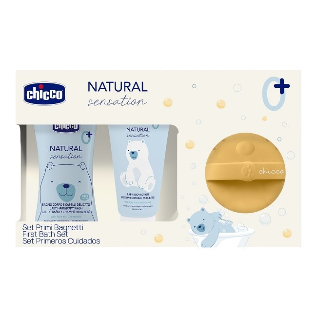 Chicco Natural Sensation Detergente 200 Ml + Crema + Spugna