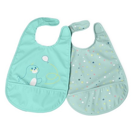 Chicco Bavaglina Pappa Azzurro 6m+ 2 Pezzi