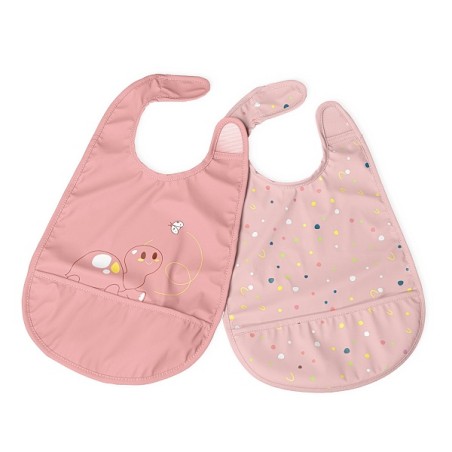 Chicco Bavaglina Pappa Rosa 6m+ 2 Pezzi