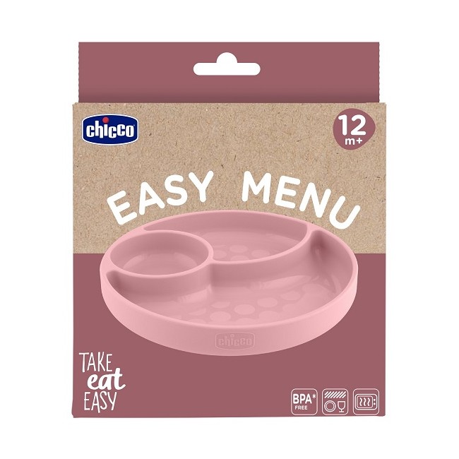 Chicco Piatto Porzionato Rosa 12m+