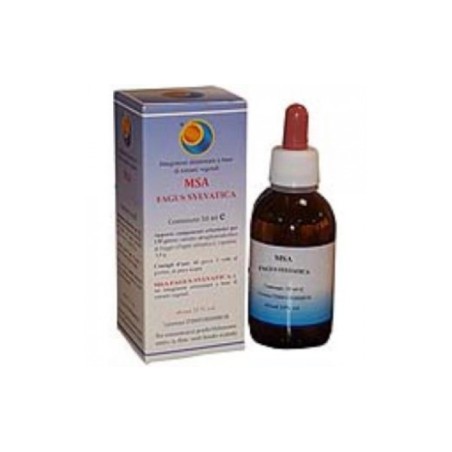 Flacone in vetro scuro da 50 ml con contagocce dosatore Herboplanet Msa Fagus Sylvatica