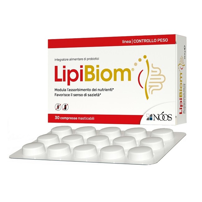 Noos Lipibiom 30 Compresse Masticabili Senza Glutine Senza Lattosio