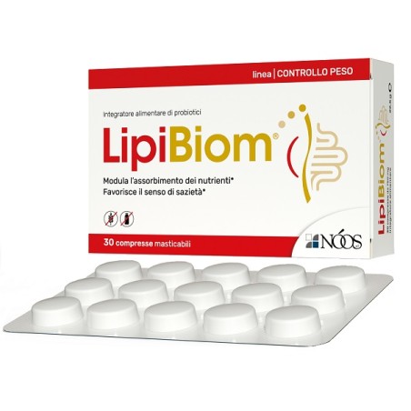 Noos Lipibiom 30 Compresse Masticabili Senza Glutine Senza Lattosio