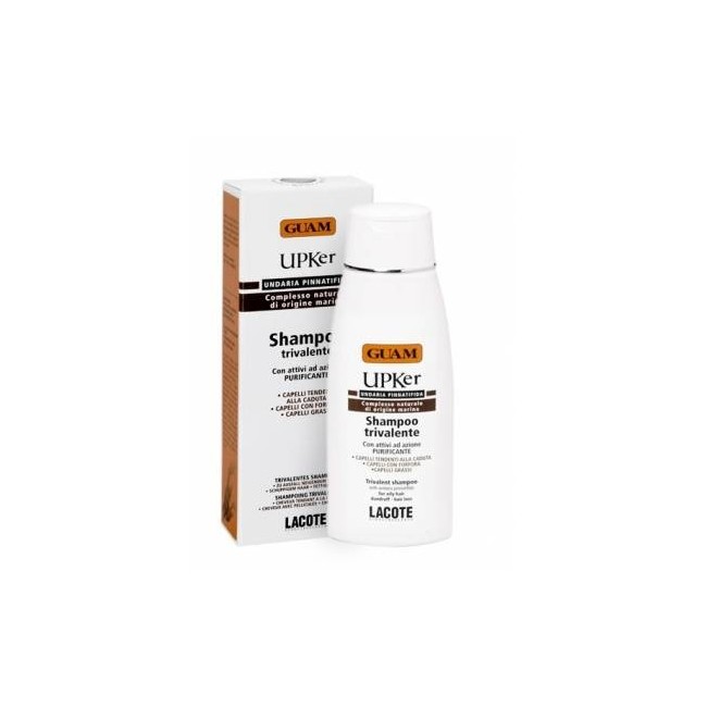 Guam Upker Shampoo Trivalente 200ml per capelli grassi, forfora e cute sensibile