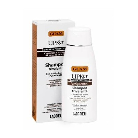 Guam Upker Shampoo Trivalente 200ml per capelli grassi, forfora e cute sensibile