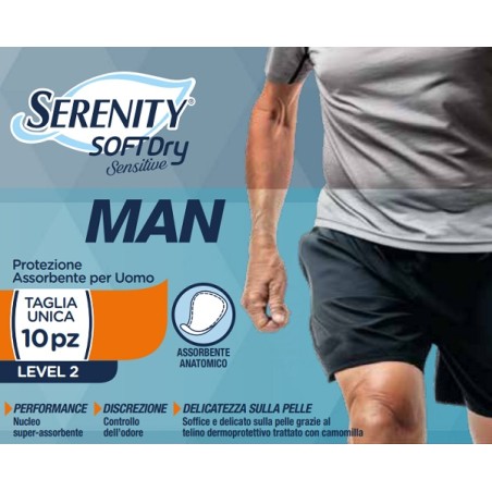 Pannolino Serenity Man Sensitive Level 2 10 Pezzi