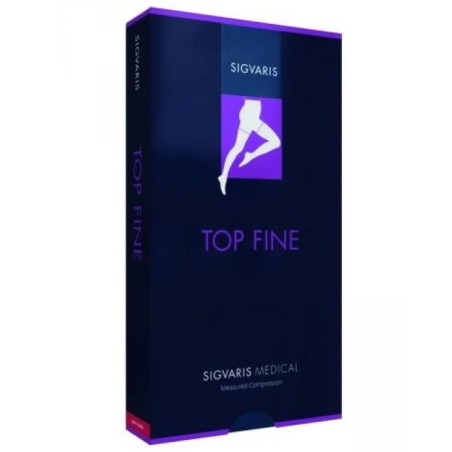 Gambaletto Sigvaris 702 CCL2 a compressione graduata con punta aperta e banda Top Fine Gambaletto Sigvaris 702 CCL2 a compressione graduata con punta aperta e banda Top Fine