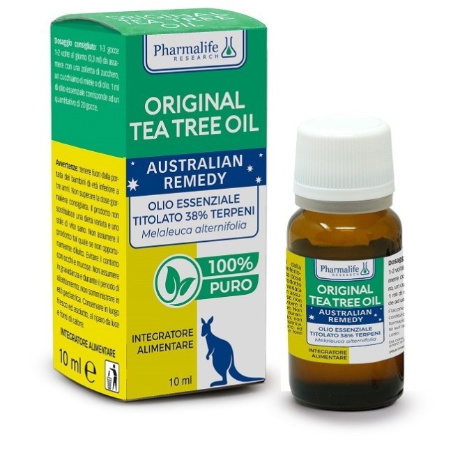 Pharmalife Original Tea Tree Oil 10ml - Olio essenziale puro antibatterico naturale Pharmalife Original Tea Tree Oil 10ml - Olio essenziale puro antibatterico naturale
