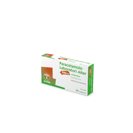 Paracetamolo Laboratori Alter 500 mg - Confezione da 20 compresse per dolore e febbre Paracetamolo Laboratori Alter 500 mg - Confezione da 20 compresse per dolore e febbre