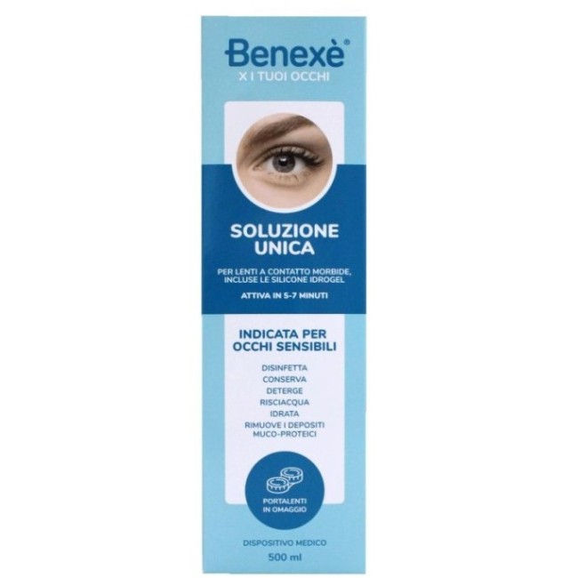 Miti Soluzione Unica Benexe 500ml per lenti a contatto con portalenti omaggio incluso