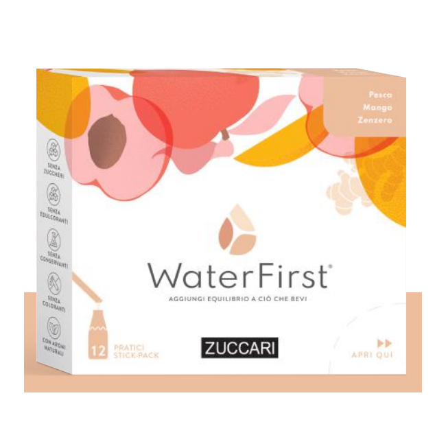 Zuccari Water First Pesca-mango-zenzero 12 Stick Pack