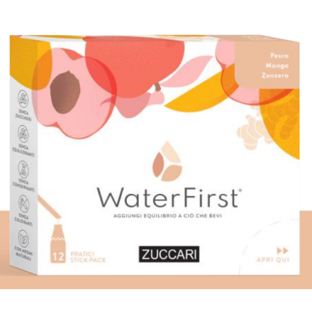 Zuccari Water First Pesca-mango-zenzero 12 Stick Pack
