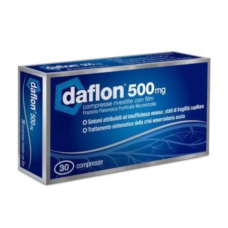 30 Compresse Rivestite Con Film Frazione Flavonoica Purificata Micronizzata General Pharma Solutions Daflon 500 Mg 30 Compresse Rivestite Con Film Frazione Flavonoica Purificata Micronizzata General Pharma Solutions Daflon 500 Mg