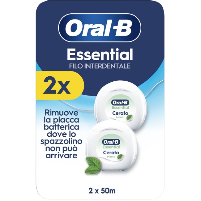 Procter & Gamble Oral-b Essential Filo Interdentale Cerato Menta 2 Pezzi Da 50 M