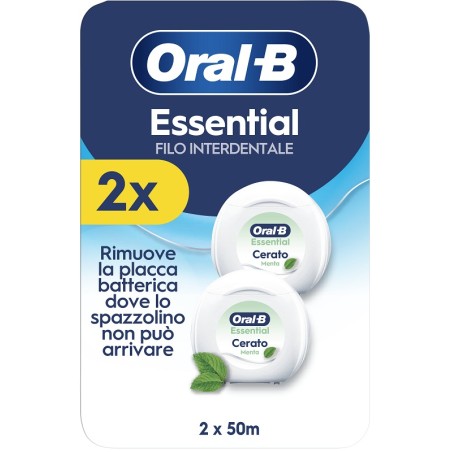 Procter & Gamble Oral-b Essential Filo Interdentale Cerato Menta 2 Pezzi Da 50 M