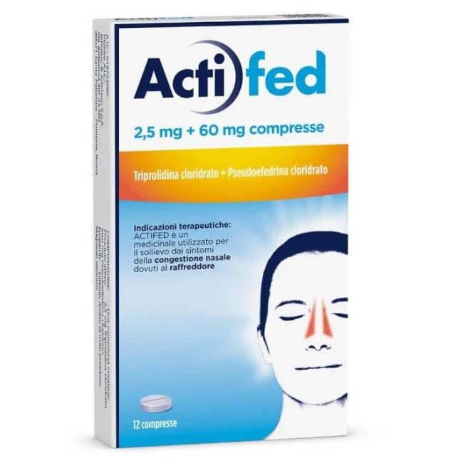 confezione da 12 cpr ACTIFED (IMP) confezione da 12 cpr ACTIFED (IMP)