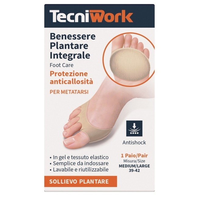 Tecniwork Benessere Avampiede Medium - Cuscinetto protettivo per zona metatarsale 1 paio Tecniwork Benessere Avampiede Medium - Cuscinetto protettivo per zona metatarsale 1 paio