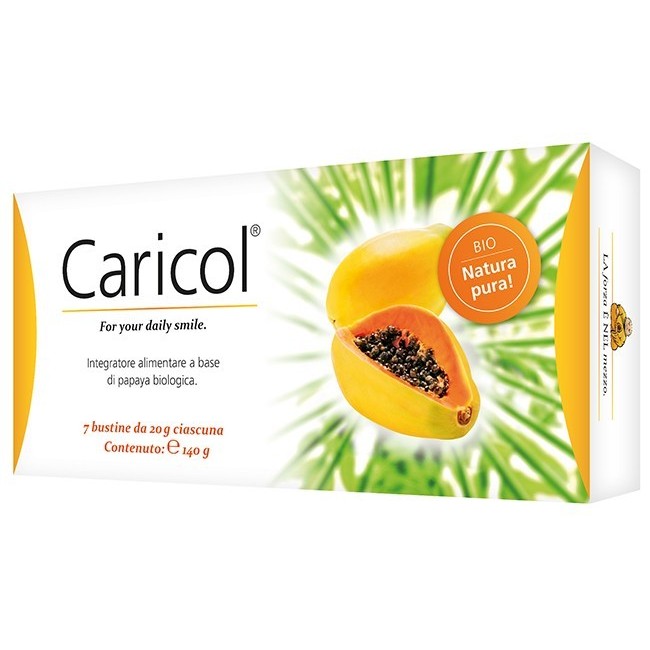 Caricol 7 bustine da 20g con papaya fermentata per il benessere digestivo e intestinale