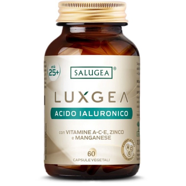 Luxgea Acido Ialuronico Salugea 60 capsule vegetali senza glutine per pelle e articolazioni Luxgea Acido Ialuronico Salugea 60 capsule vegetali senza glutine per pelle e articolazioni