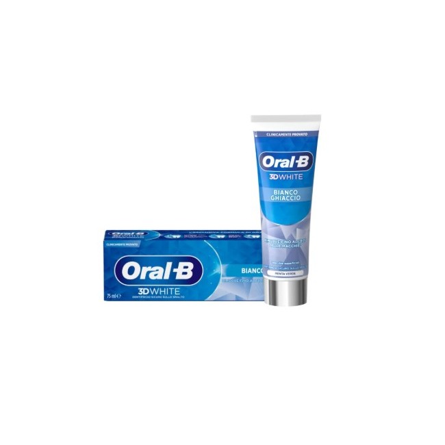 Oral-B 3D White Bianco Ghiaccio Dentifricio Sbiancante 75ml - Sorriso Bianco e Luminoso Oral-B 3D White Bianco Ghiaccio Dentifricio Sbiancante 75ml - Sorriso Bianco e Luminoso