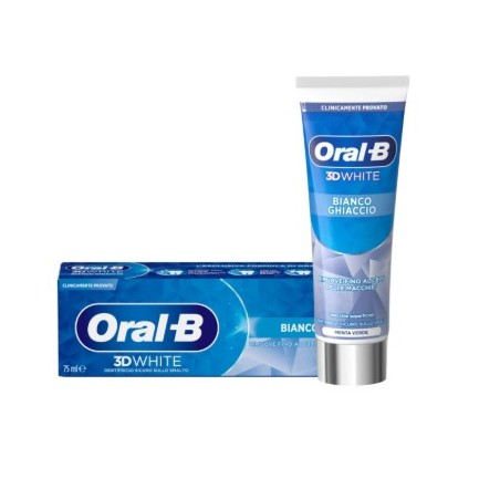Oral-B 3D White Bianco Ghiaccio Dentifricio Sbiancante 75ml - Sorriso Bianco e Luminoso Oral-B 3D White Bianco Ghiaccio Dentifricio Sbiancante 75ml - Sorriso Bianco e Luminoso