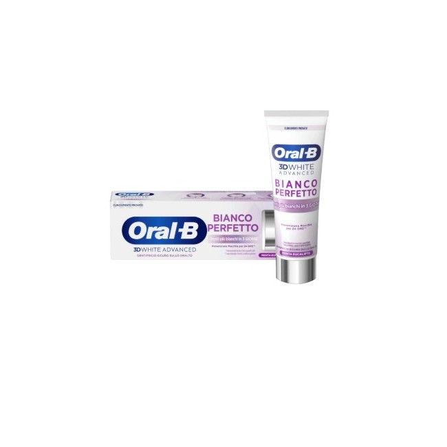 Oral-B 3D White Advanced Bianco Perfetto Dentifricio Sbiancante 75ml Oral-B 3D White Advanced Bianco Perfetto Dentifricio Sbiancante 75ml