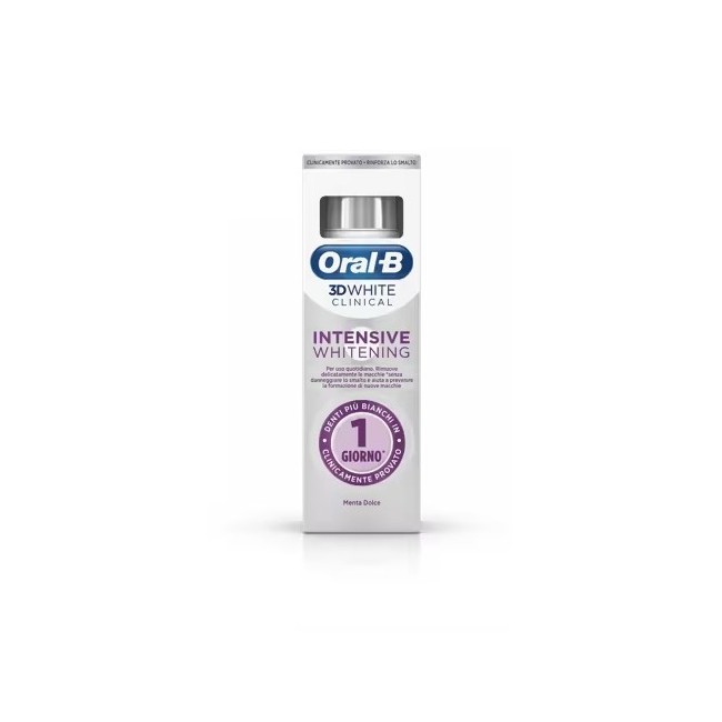 Dentifricio Oral-B 3D White Clinical Menta Dolce 75ml per denti bianchi e protetti Dentifricio Oral-B 3D White Clinical Menta Dolce 75ml per denti bianchi e protetti