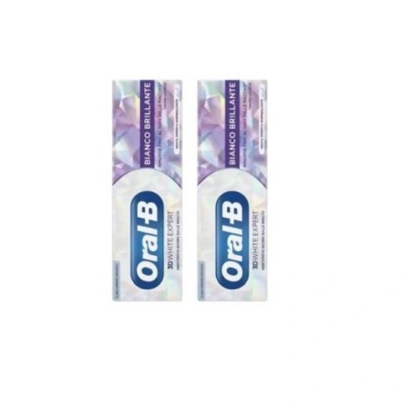 Dentifricio Oral-B 3D White Expert Bianco Brillante - Confezione doppia da 2 tubetti da 75ml Dentifricio Oral-B 3D White Expert Bianco Brillante - Confezione doppia da 2 tubetti da 75ml