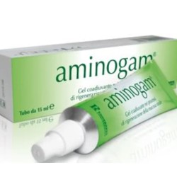 Aminogam 6 Gel tubo 15ml per il trattamento di afte, gengiviti e lesioni della bocca