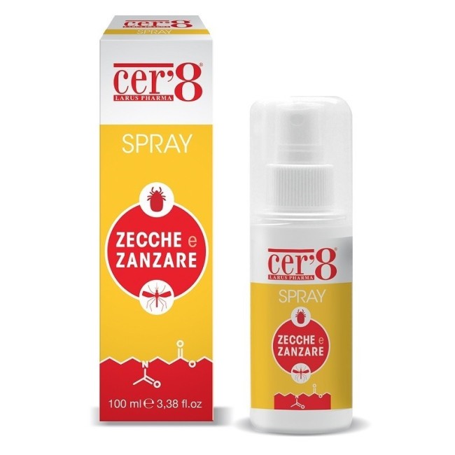 Larus Pharma Cer'8 Spray Zecche E Zanzare 100 Ml