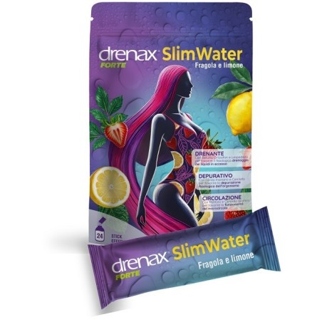 Paladin Pharma Drenax Forte Slim Water Fragola E Limone 24 Bustine Granulati Effervescenti