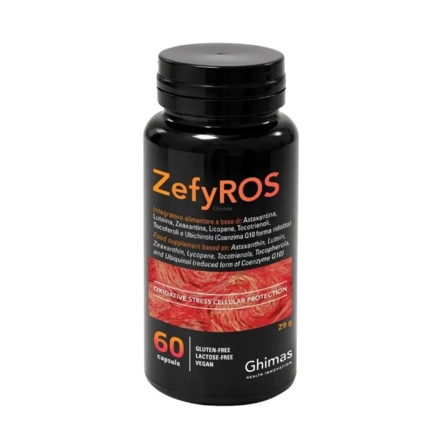 Zefyros Ghimas 60 Capsule - Integratore Antiossidante Senza Glutine e Lattosio Zefyros Ghimas 60 Capsule - Integratore Antiossidante Senza Glutine e Lattosio