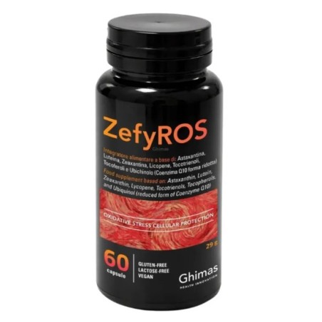 Zefyros Ghimas 60 Capsule - Integratore Antiossidante Senza Glutine e Lattosio Zefyros Ghimas 60 Capsule - Integratore Antiossidante Senza Glutine e Lattosio