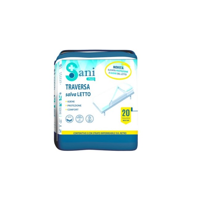Sanifarma Sani Pad - Traverse assorbenti monouso 80x180cm per protezione materasso Sanifarma Sani Pad - Traverse assorbenti monouso 80x180cm per protezione materasso