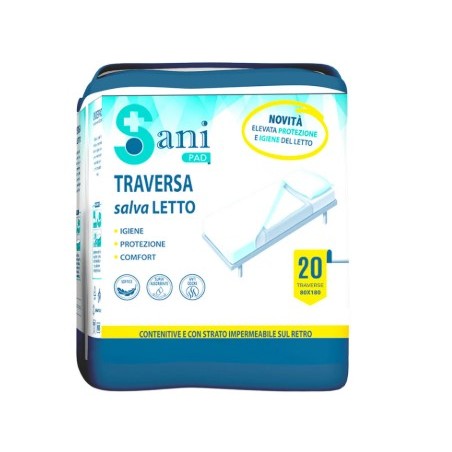 Sanifarma Sani Pad - Traverse assorbenti monouso 80x180cm per protezione materasso Sanifarma Sani Pad - Traverse assorbenti monouso 80x180cm per protezione materasso