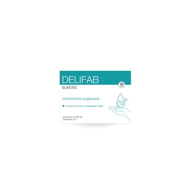 Delifab Elastic 30 Capsule 500mg - Integratore con Collagene e Acido Ialuronico Delifab Elastic 30 Capsule 500mg - Integratore con Collagene e Acido Ialuronico