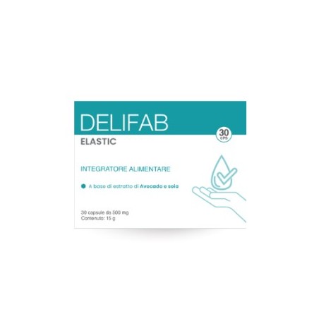 Delifab Elastic 30 Capsule 500mg - Integratore con Collagene e Acido Ialuronico Delifab Elastic 30 Capsule 500mg - Integratore con Collagene e Acido Ialuronico