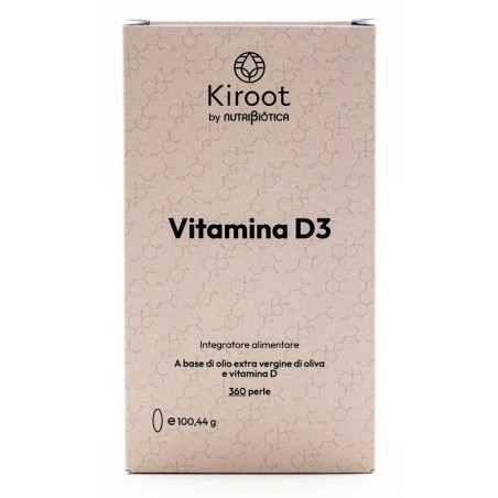 Nutribiotica S. L. Kiroot By Nutribiotica Vitamina D3 360 Perle Senza Glutine Senza Lattosio