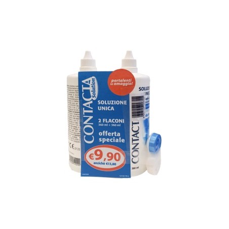 Fidia Farmaceutici Contacta Soluzione 2 Flaconi Da 360 Ml + Portalenti In Omaggio