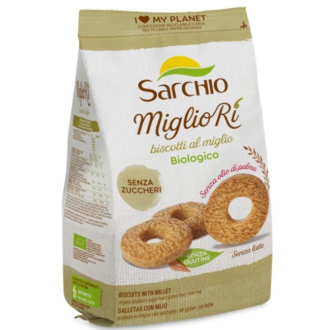 Sarchio Biscotti Migliori senza glutine 200g - Biscotti croccanti per celiaci e intolleranti