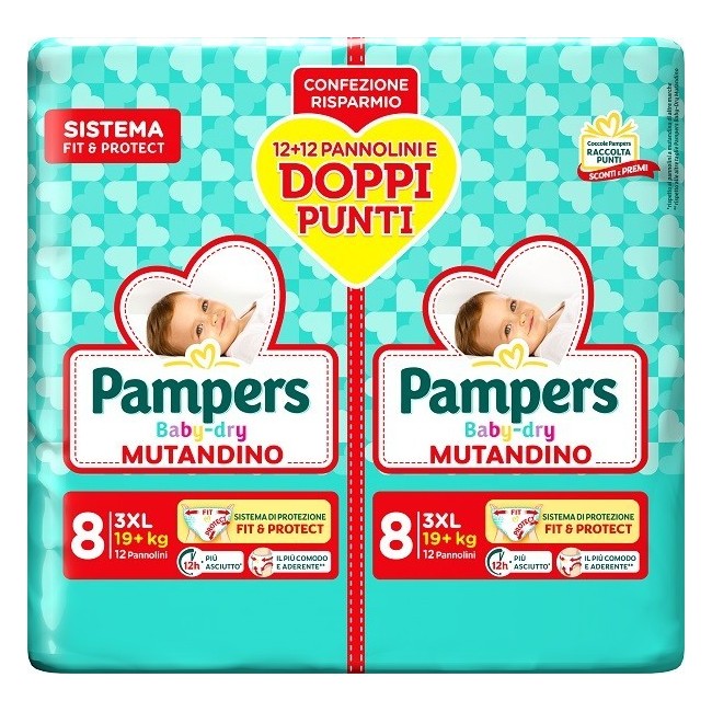 Fater Pampers Baby Dry Pannolino A Mutandina Duodwct 3xl 24 Pezzi
