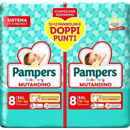Fater Pampers Baby Dry Pannolino A Mutandina Duodwct 3xl 24 Pezzi